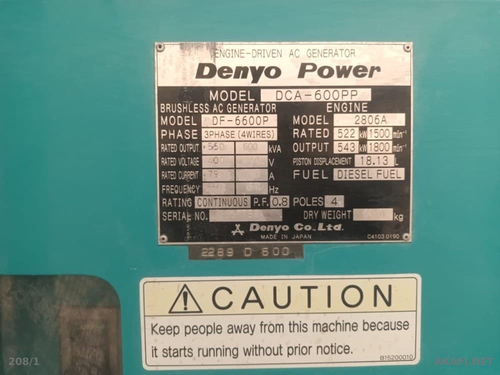 Groupe électrogène DENYO 600PP